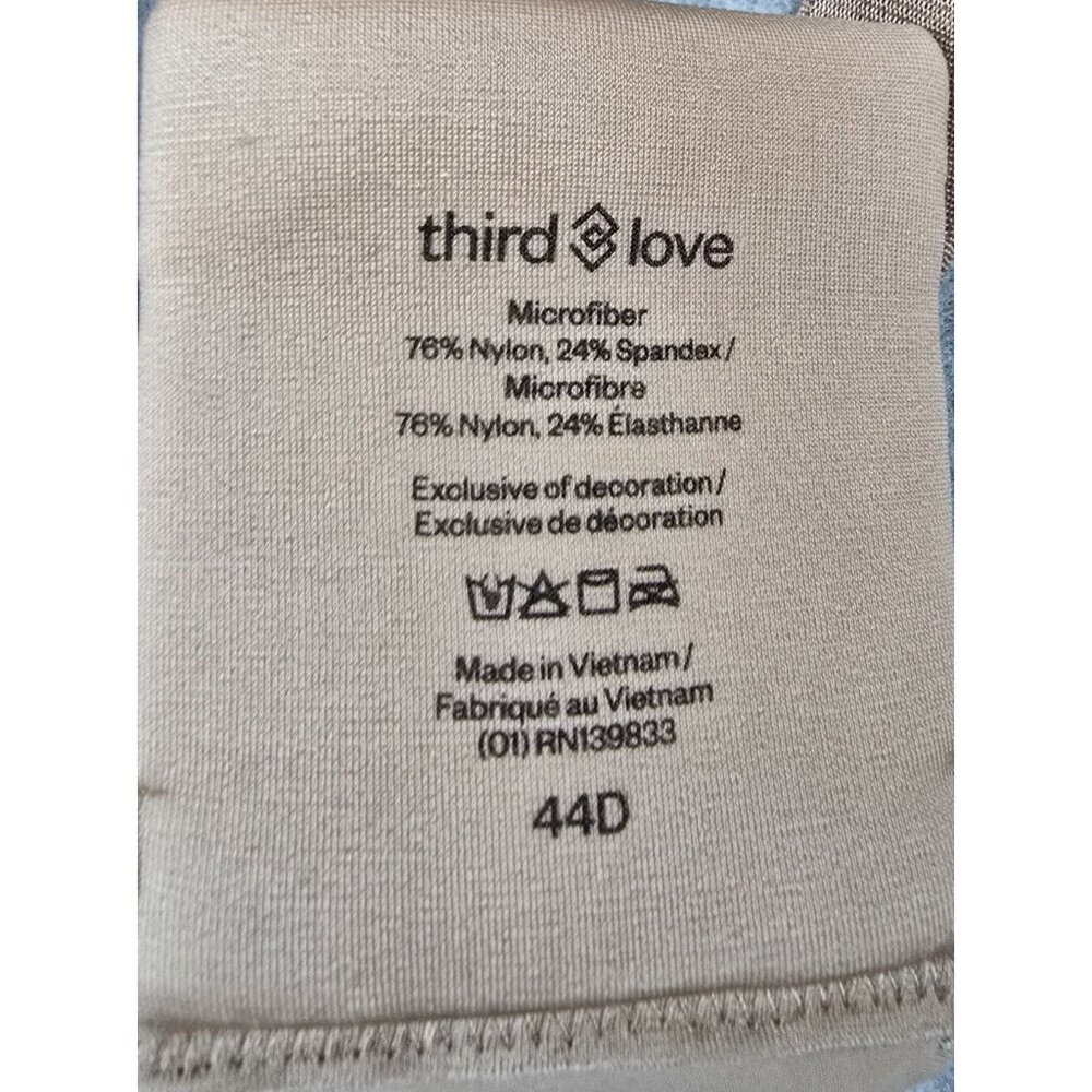 Third Love 24/7 Full Coverage Memory Foam Women's Nude Bra Size 44D - Picture 6 of 6